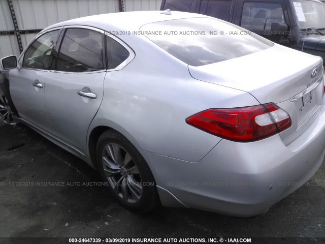 JN1BY1AR2DM601254 - 2013 INFINITI M37 X SILVER photo 3