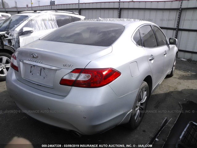 JN1BY1AR2DM601254 - 2013 INFINITI M37 X SILVER photo 4