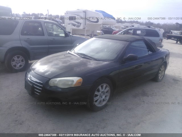 1C3EL75R04N317870 - 2004 CHRYSLER SEBRING GTC BLACK photo 2