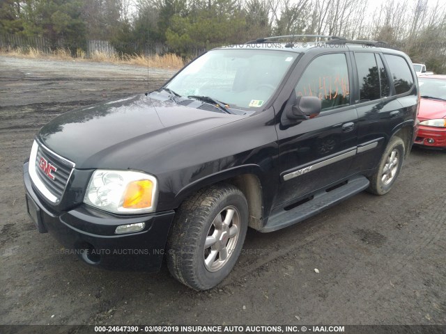 1GKDT13S142297600 - 2004 GMC ENVOY BLACK photo 2