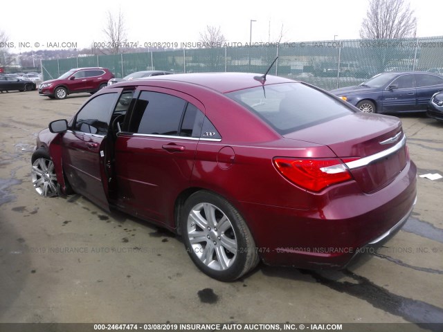 1C3CCBBB2DN656728 - 2013 CHRYSLER 200 TOURING RED photo 3