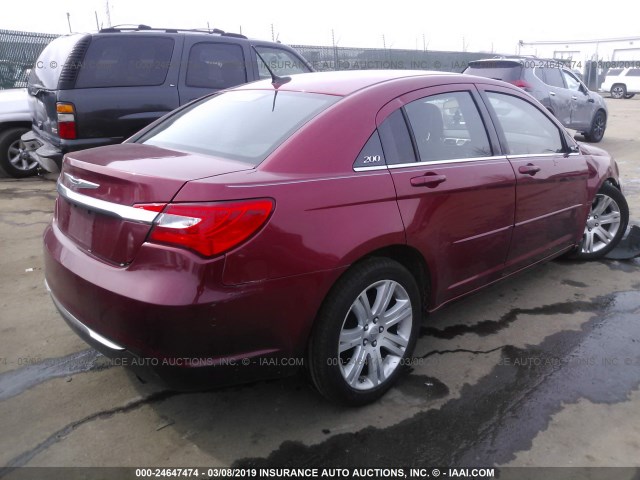 1C3CCBBB2DN656728 - 2013 CHRYSLER 200 TOURING RED photo 4