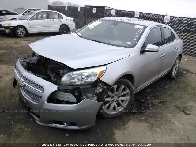 1G11H5SA9DF276897 - 2013 CHEVROLET MALIBU LTZ SILVER photo 2