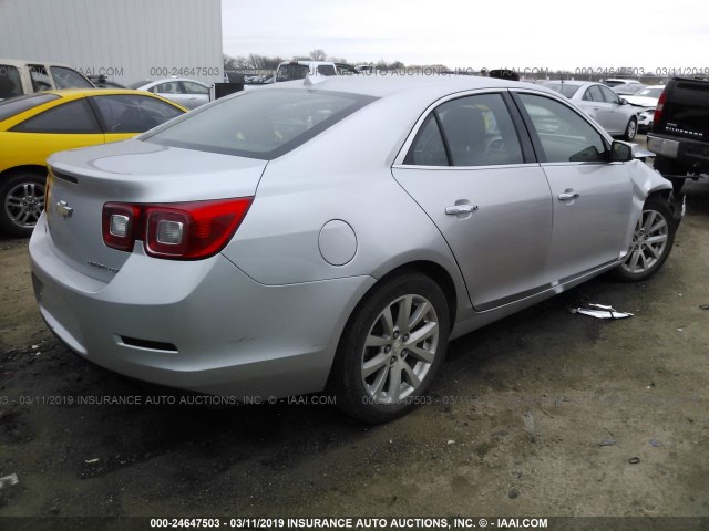 1G11H5SA9DF276897 - 2013 CHEVROLET MALIBU LTZ SILVER photo 4