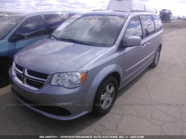 2C4RDGCG6DR551283 - 2013 DODGE GRAND CARAVAN SXT Pewter photo 2