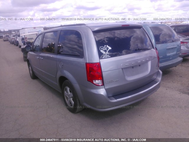 2C4RDGCG6DR551283 - 2013 DODGE GRAND CARAVAN SXT Pewter photo 3