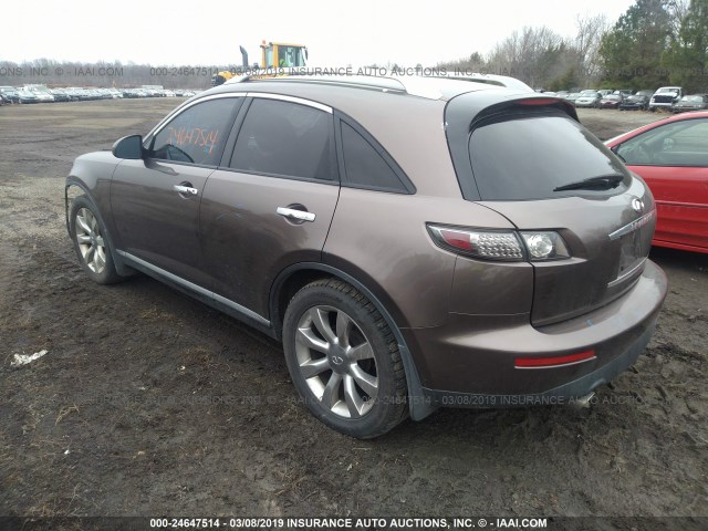 JNRAS08W37X207426 - 2007 INFINITI FX35 BROWN photo 3