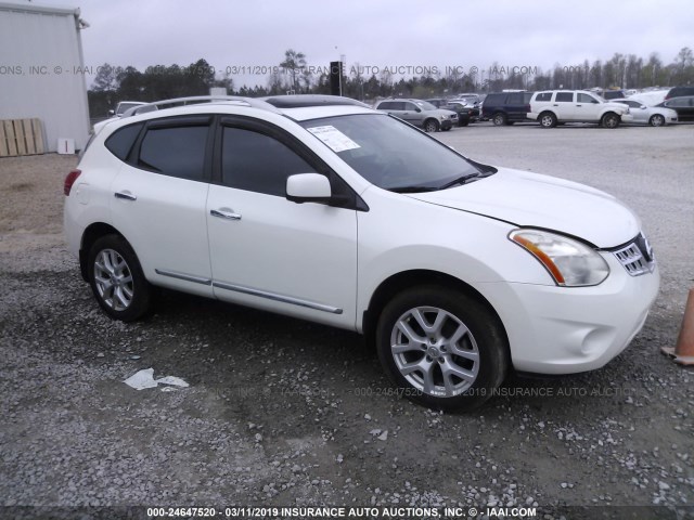 JN8AS5MT4DW510410 - 2013 NISSAN ROGUE S/SV WHITE photo 1