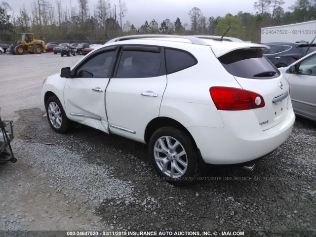 JN8AS5MT4DW510410 - 2013 NISSAN ROGUE S/SV WHITE photo 3