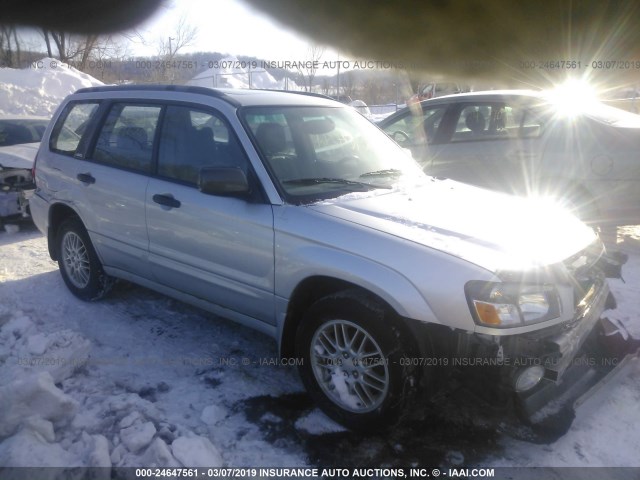 JF1SG65624H762229 - 2004 SUBARU FORESTER 2.5XS SILVER photo 1