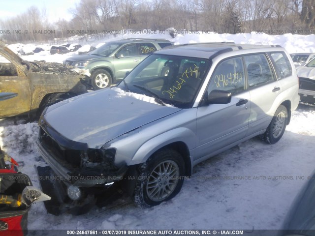 JF1SG65624H762229 - 2004 SUBARU FORESTER 2.5XS SILVER photo 2