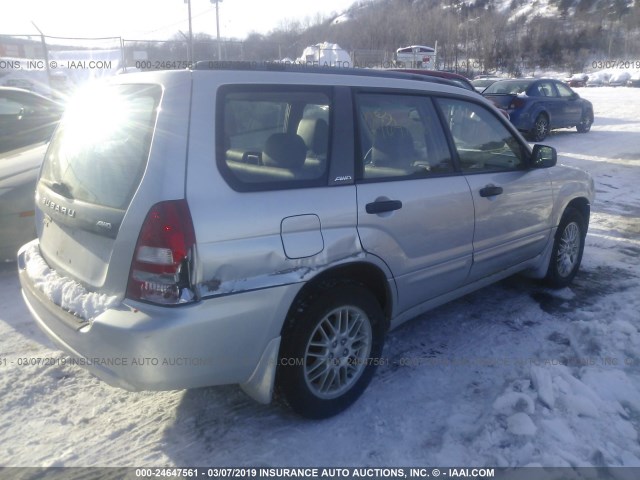 JF1SG65624H762229 - 2004 SUBARU FORESTER 2.5XS SILVER photo 4