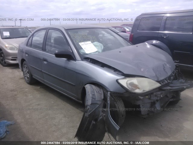 1HGES16455L006495 - 2005 HONDA CIVIC DX GRAY photo 1