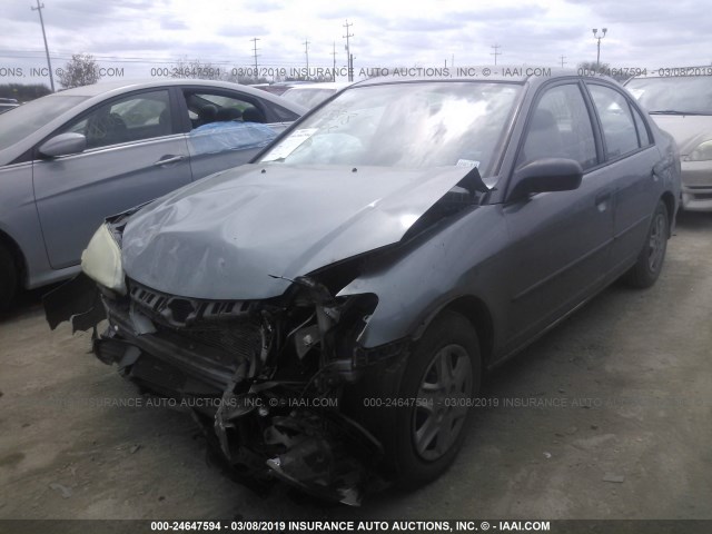 1HGES16455L006495 - 2005 HONDA CIVIC DX GRAY photo 2