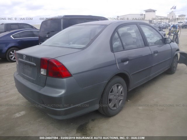 1HGES16455L006495 - 2005 HONDA CIVIC DX GRAY photo 4