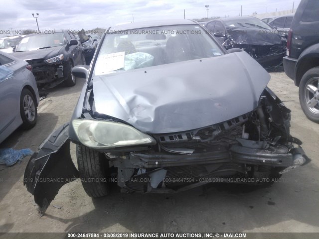 1HGES16455L006495 - 2005 HONDA CIVIC DX GRAY photo 6