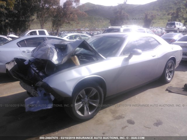 2C3CDZAG0FH804194 - 2015 DODGE CHALLENGER SXT SILVER photo 2