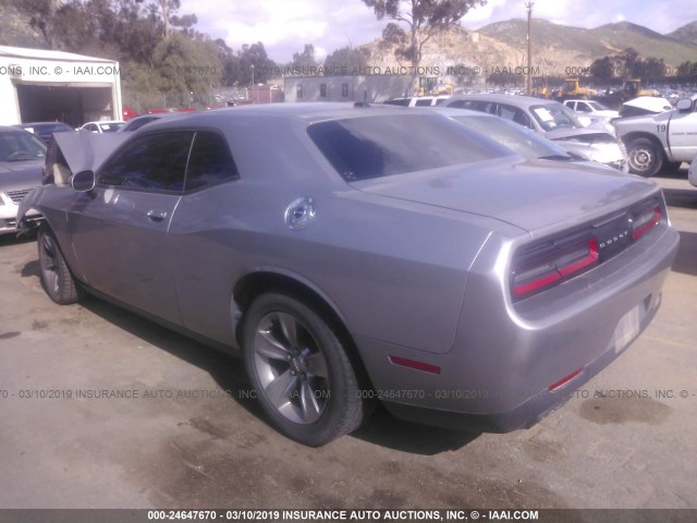 2C3CDZAG0FH804194 - 2015 DODGE CHALLENGER SXT SILVER photo 3