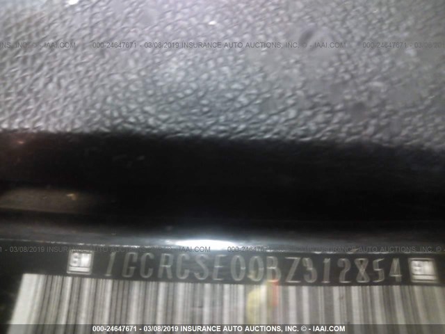 1GCRCSE00BZ312854 - 2011 CHEVROLET SILVERADO C1500 LT BLACK photo 9