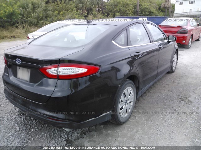 1FA6P0G77E5351383 - 2014 FORD FUSION S BLACK photo 4