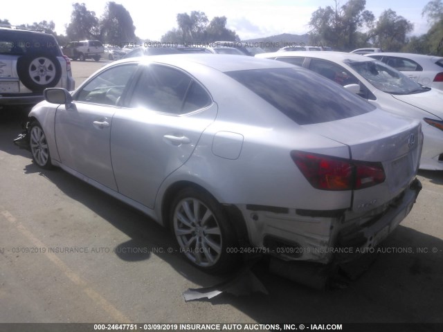 JTHBK262965009863 - 2006 LEXUS IS 250 SILVER photo 3