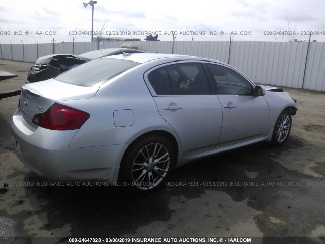 JNKBV61E27M713121 - 2007 INFINITI G35 SILVER photo 4