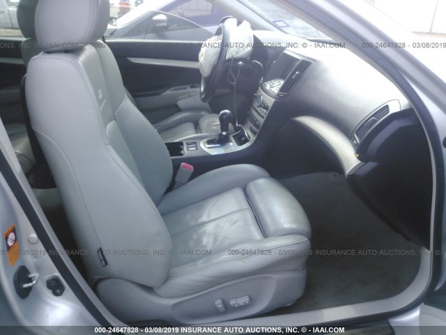 JNKBV61E27M713121 - 2007 INFINITI G35 SILVER photo 5