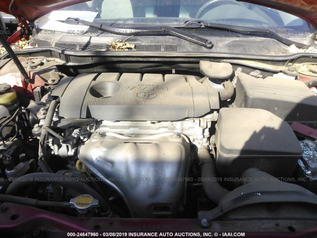 4T1BF3EKXBU168450 - 2011 TOYOTA CAMRY SE/LE/XLE RED photo 10