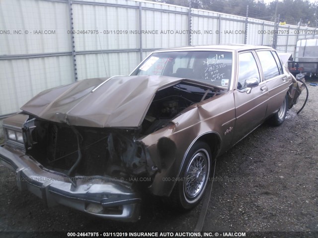 1G3AG69Y3EM781396 - 1984 OLDSMOBILE 98 REGENCY BROWN photo 2