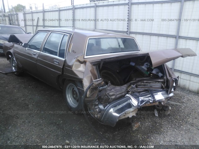 1G3AG69Y3EM781396 - 1984 OLDSMOBILE 98 REGENCY BROWN photo 3