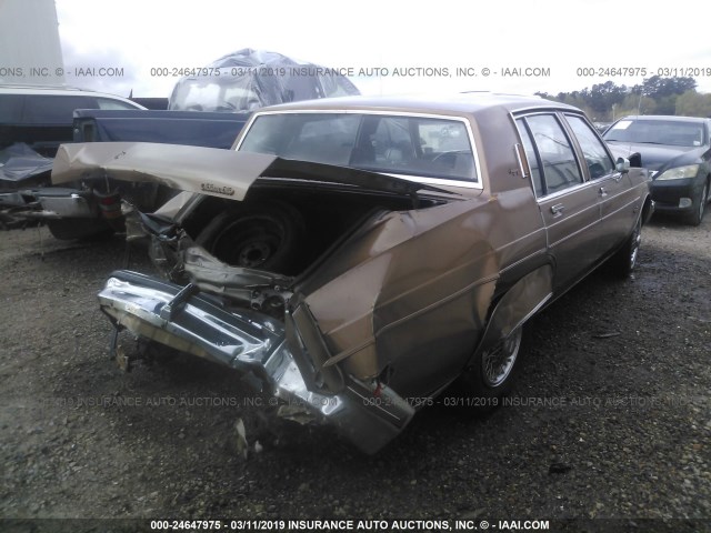 1G3AG69Y3EM781396 - 1984 OLDSMOBILE 98 REGENCY BROWN photo 4