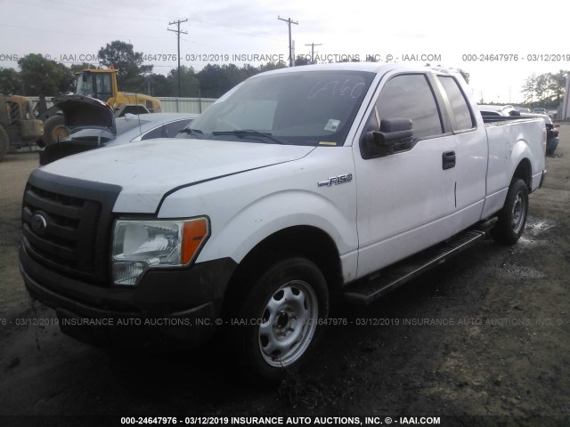 1FTEX1CW7AFA08960 - 2010 FORD F150 SUPER CAB WHITE photo 2