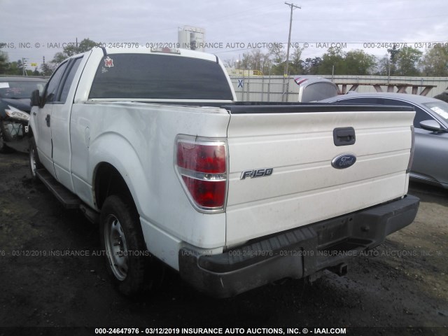 1FTEX1CW7AFA08960 - 2010 FORD F150 SUPER CAB WHITE photo 3