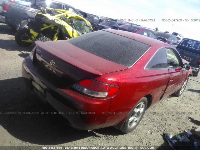 2T1CF22P3XC188627 - 1999 TOYOTA CAMRY SOLARA SE/SLE RED photo 4