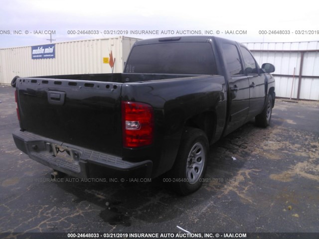 2GCEK13M571541354 - 2007 CHEVROLET SILVERADO K1500 CREW CAB BLACK photo 4