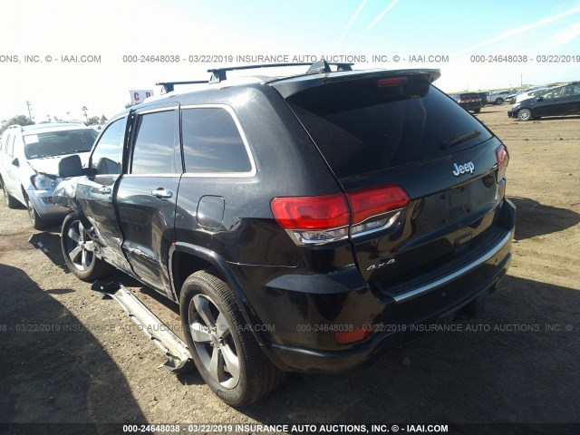 1C4RJFCG0EC302555 - 2014 JEEP GRAND CHEROKEE OVERLAND BLACK photo 3