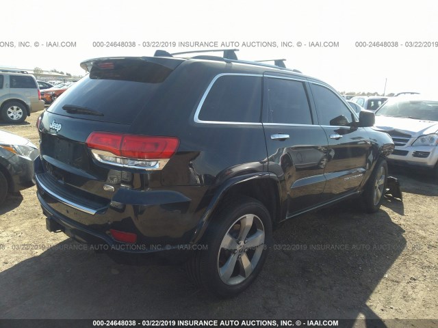 1C4RJFCG0EC302555 - 2014 JEEP GRAND CHEROKEE OVERLAND BLACK photo 4