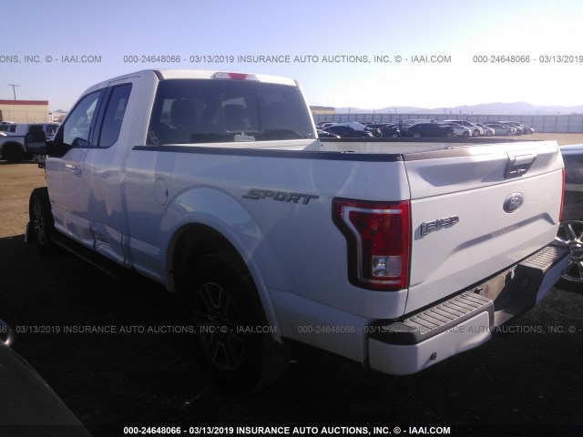 1FTEX1CP3FFA99922 - 2015 FORD F150 SUPER CAB WHITE photo 3