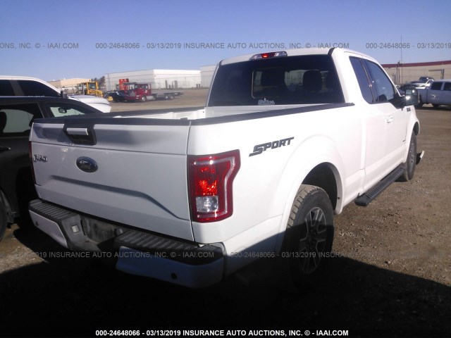 1FTEX1CP3FFA99922 - 2015 FORD F150 SUPER CAB WHITE photo 4