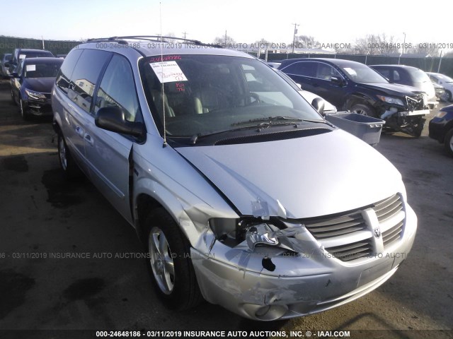 2D4GP44L17R292928 - 2007 DODGE GRAND CARAVAN SXT SILVER photo 1