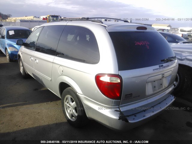 2D4GP44L17R292928 - 2007 DODGE GRAND CARAVAN SXT SILVER photo 3