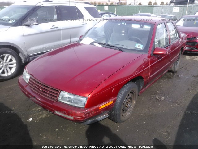 1G1LD55M3SY306777 - 1995 CHEVROLET CORSICA RED photo 2