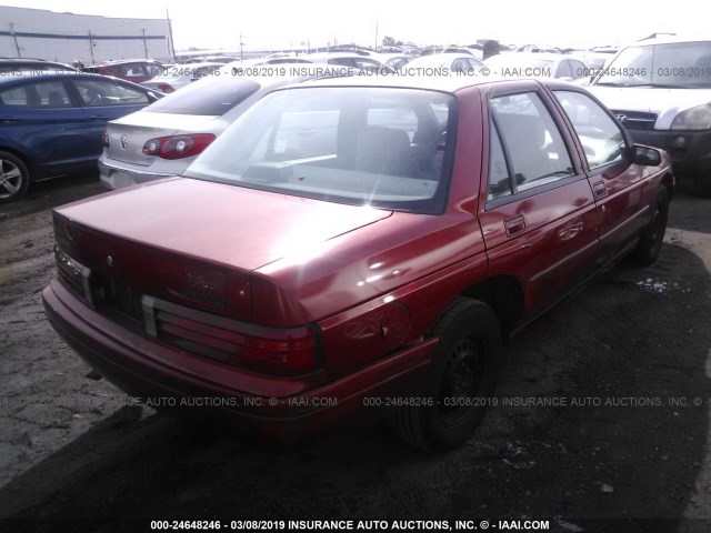 1G1LD55M3SY306777 - 1995 CHEVROLET CORSICA RED photo 4