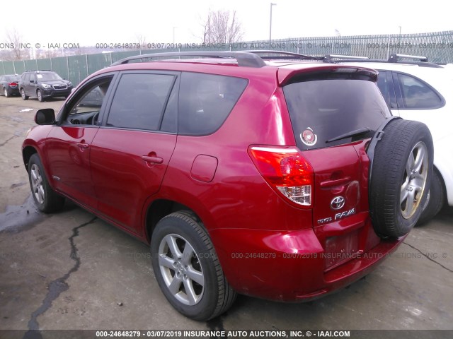 JTMBK31V486036555 - 2008 TOYOTA RAV4 LIMITED RED photo 3