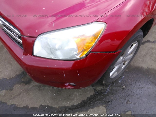 JTMBK31V486036555 - 2008 TOYOTA RAV4 LIMITED RED photo 6