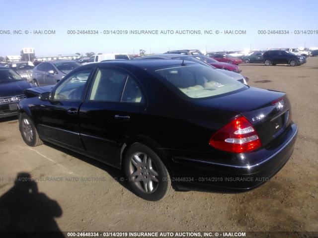 WDBUF65J65A709312 - 2005 MERCEDES-BENZ E 320 BLACK photo 3