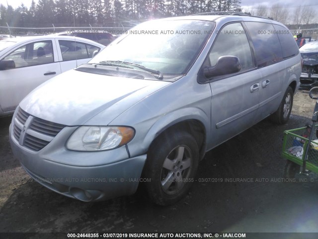 2D4GP44LX6R829732 - 2006 DODGE GRAND CARAVAN SXT BLUE photo 2