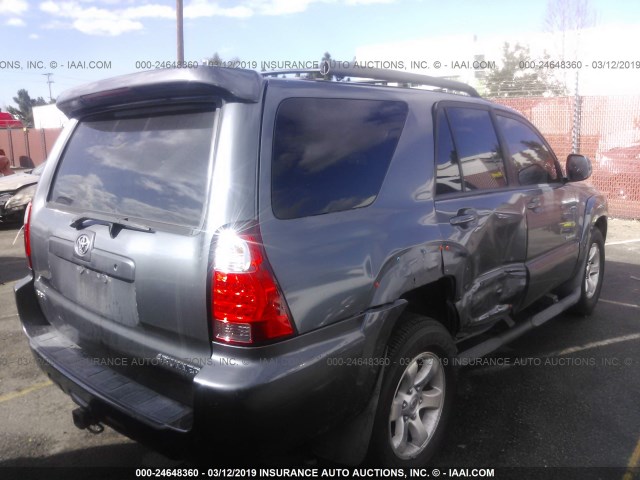 JTEZU14R070088869 - 2007 TOYOTA 4RUNNER SR5/SPORT GRAY photo 4