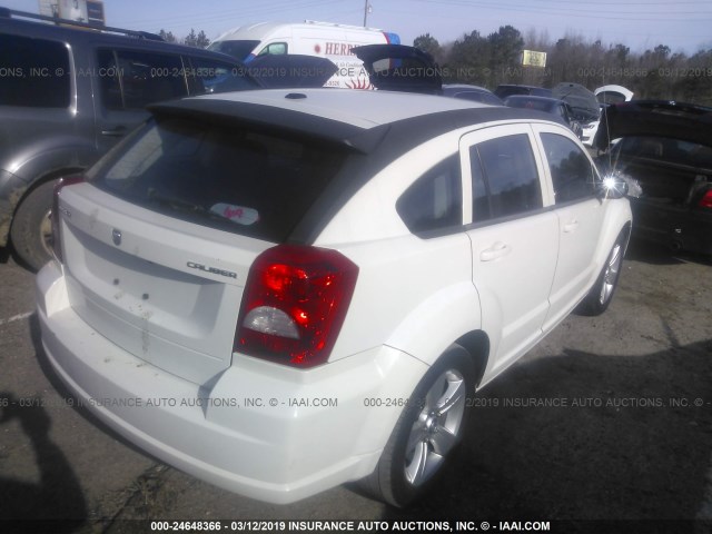 1B3CB3HA6AD565919 - 2010 DODGE CALIBER MAINSTREET WHITE photo 4