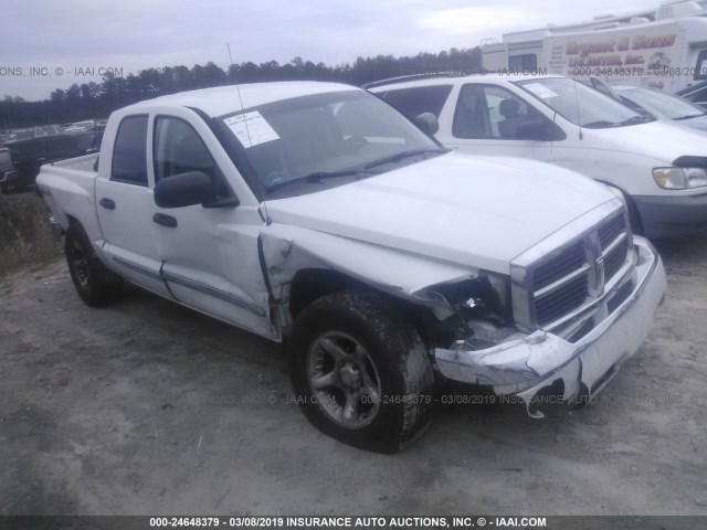 1D7HW58N55S267277 - 2005 DODGE DAKOTA QUAD LARAMIE WHITE photo 1